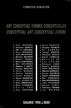 Art Conceptuel Formes Conceptuelles / Conceptual Art Conceptual Forms