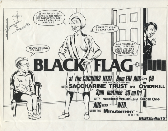 [Black Flag at the Cuckoos Nest/ Wed. Aug. 26 1981]
