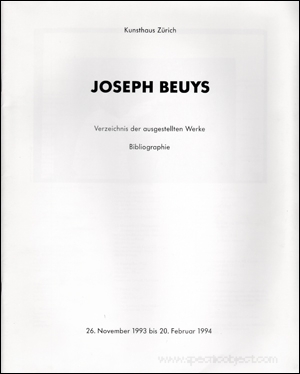 Joseph Beuys : Verzeichnis der Ausgestellten Werke