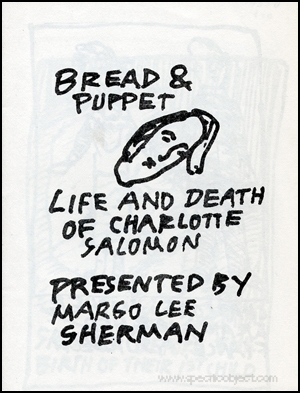 Life and Death of Charlotte Salomon : Presented by Margo Lee Sherman