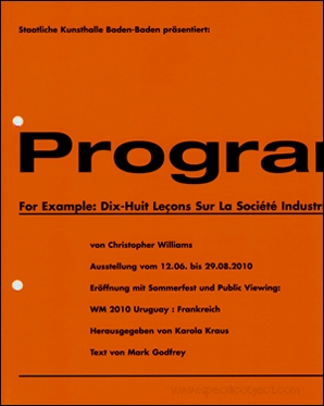 Christopher Williams : Program