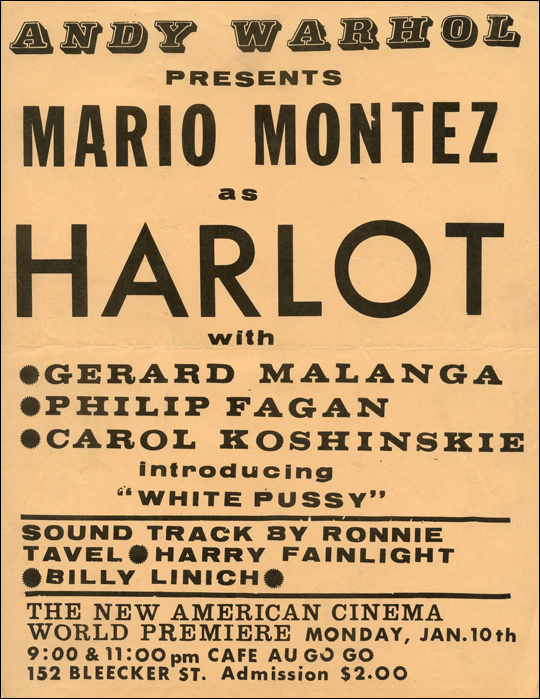 Andy Warhol Presents Mario Montez as Harlot