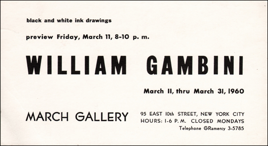 William Gambini : Black and White Ink Drawings