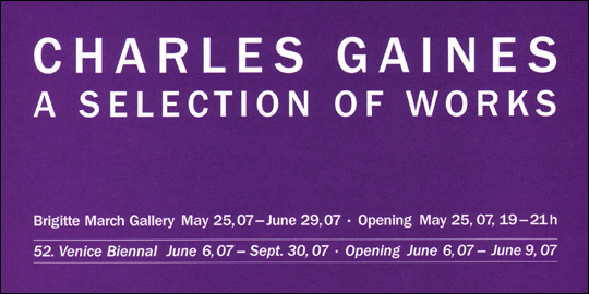 Charles Gaines : A Selection of Works