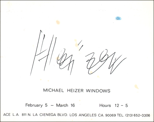Michael Heizer : Windows