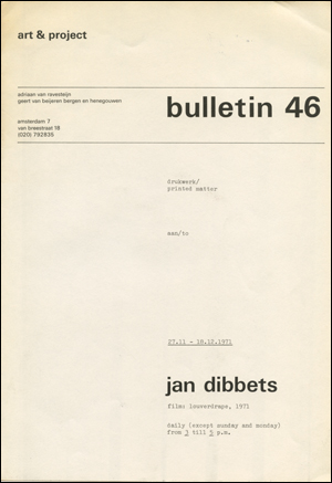 Bulletin 46 : Film : Louverdrape, 1971