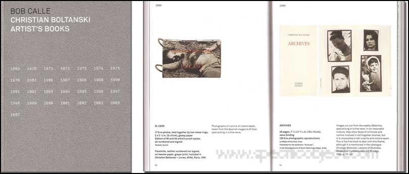 Christian Boltanski : Artist's Books 1969 - 2007