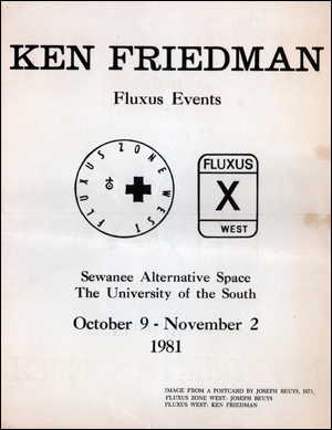 Ken Friedman : Fluxus Events