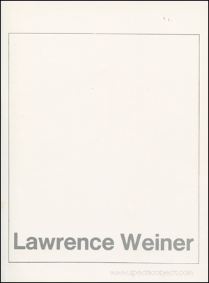 Lawrence Weiner : Jahresgabe 1972