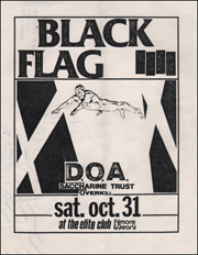 [Black Flag at the Elite Club / Sat. Oct. 31 1981]