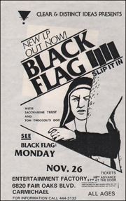 [Black Flag at Entertainment Factory / Mon. Nov. 26 1984]