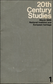20th Century Studies : March 1969, National Traditional and European Heritage