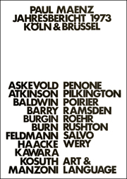 Paul Maenz : Jahresbericht 1973