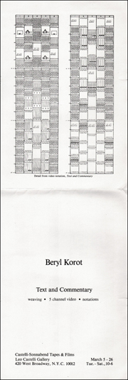 Beryl Korot : Text and Commentary, Weaving / 5 Channel Video / Notations