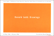 Donald Judd : Drawing