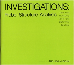 Investigations : Probe, Structure, Analysis