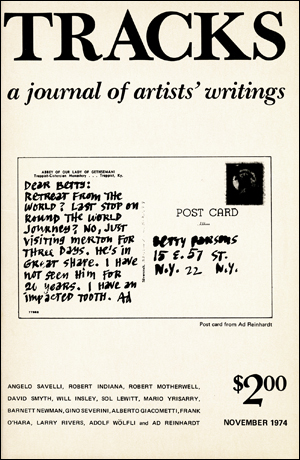 Tracks : A Journal of Artists' Writings