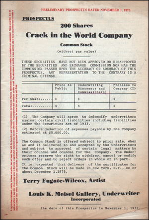 Prospectus : 200 Shares / Crack in the World Company