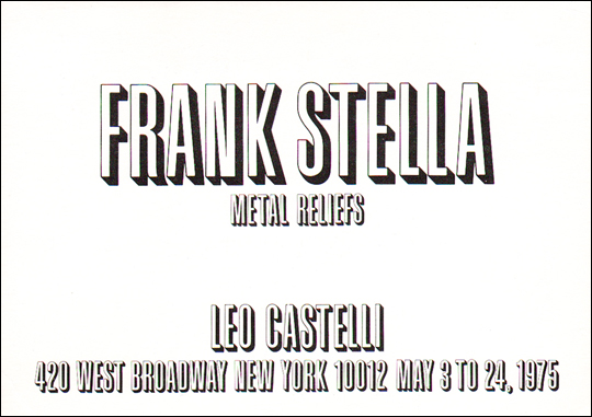 Frank Stella : Metal Reliefs