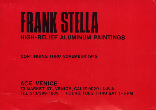 Frank Stella : High-Relief Aluminum Paintings