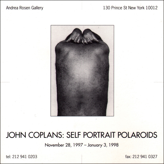 John Coplans : Self Portrait Polaroids