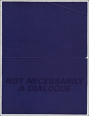 Maurizio Nannucci : Not Necessarily a Dialogue