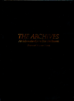 The Archives : Art Information Centre Peter van Beveren
