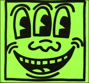 Keith Haring Three Eyed Smiling Face Sticker
