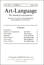 Art-Language : The Journal of Conceptual Art