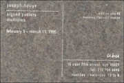 Joseph Beuys : Signed Posters, Multiples [Filzpostkarte / Felt Postcard]