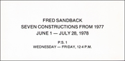 Fred Sandback : Seven Constructions from 1977