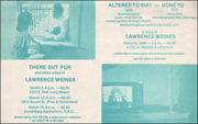 There But For, and Other Video of Lawrence Weiner / 2 Films of Lawrence Weiner