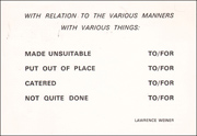 WITH RELATION TO THE VARIOUS MANNERS / WITH VARIOUS THINGS...