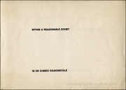 Flash Art Special Issue on Lawrence Weiner : Within a Reasonable Doubt